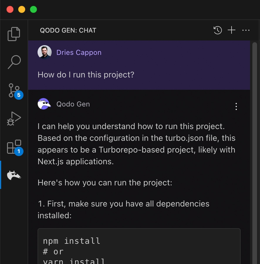 Qodo Gen Chat